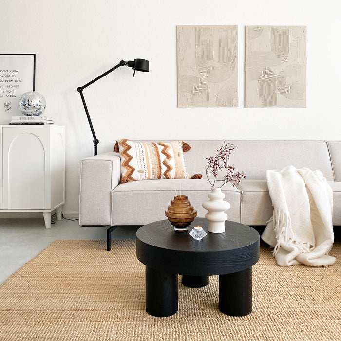 QUVIO Vaas - Keramisch - 21 cm - Beige