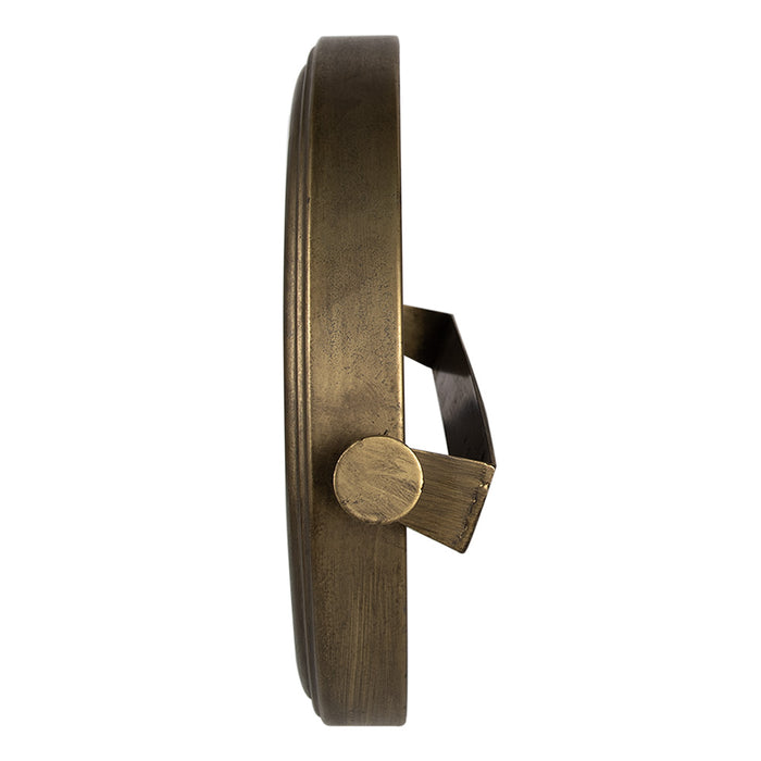 Clayre & Eef Spiegel Ø 25 cm Goudkleurig Ijzer Glas Wandspiegel