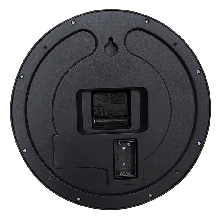 Clayre & Eef Wandklok Ø 30x8 cm Zwart Bruin Kunststof Glas London