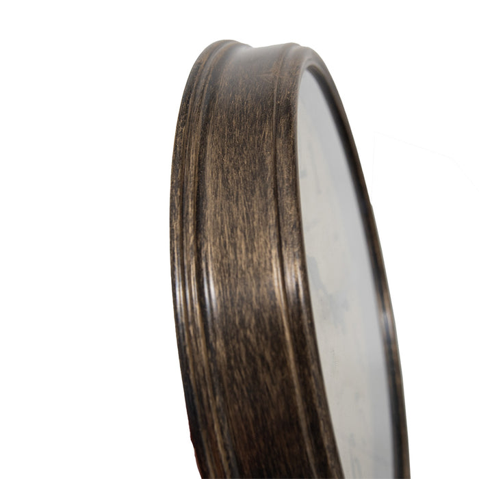 Clayre & Eef Wandklok Ø 30x4 cm Bruin Kunststof Glas Westminster