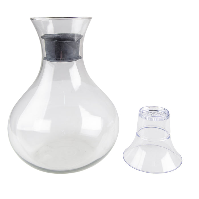 Clayre & Eef Karaf met Glazen 1740 ml | 375 ml Glas Rond Waterkan