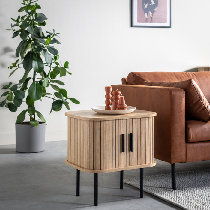 by fonQ basic Panel Nachtkastje - H 50 cm - Eiken