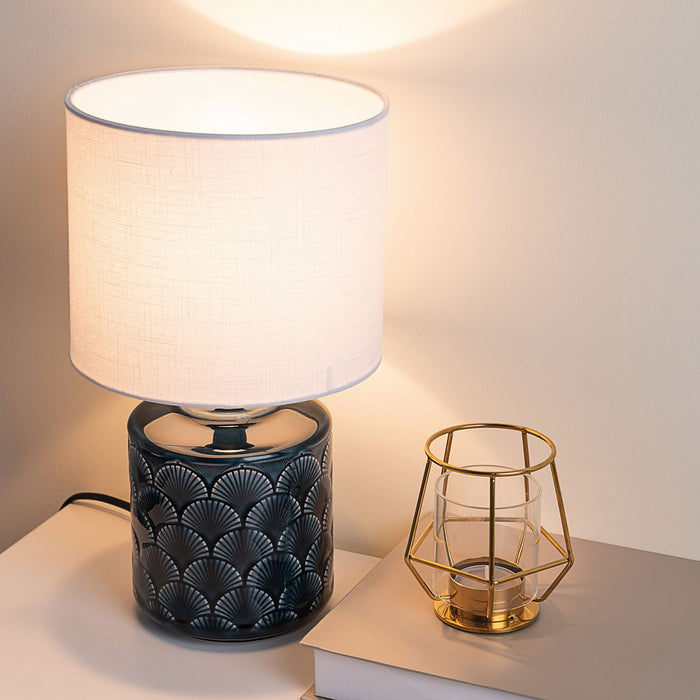 Pauleen Glowy Midnight Tafellamp blue ceramic.