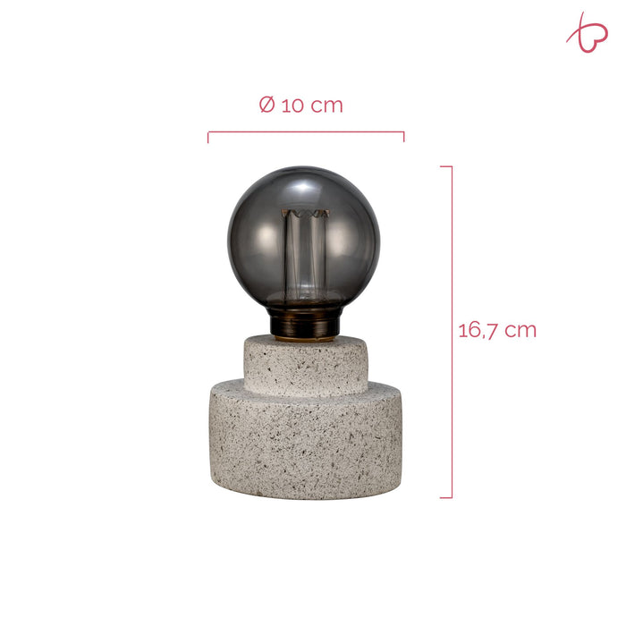 Pauleen Noble Flare Tafellamp - 2xAA - beton