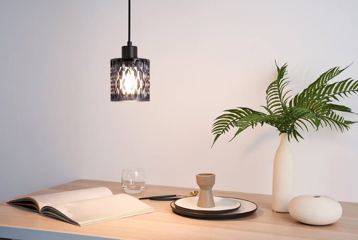 Pauleen Gleaming Magic Hanglamp - 168cm - 25W - Grijs Rookglas