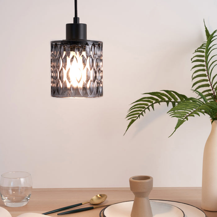 Pauleen Gleaming Magic Hanglamp - 168cm - 25W - Grijs Rookglas