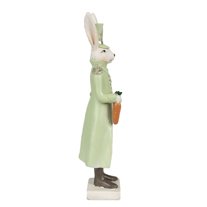 Clayre & Eef Beeld Konijn 23 cm Beige Groen Polyresin