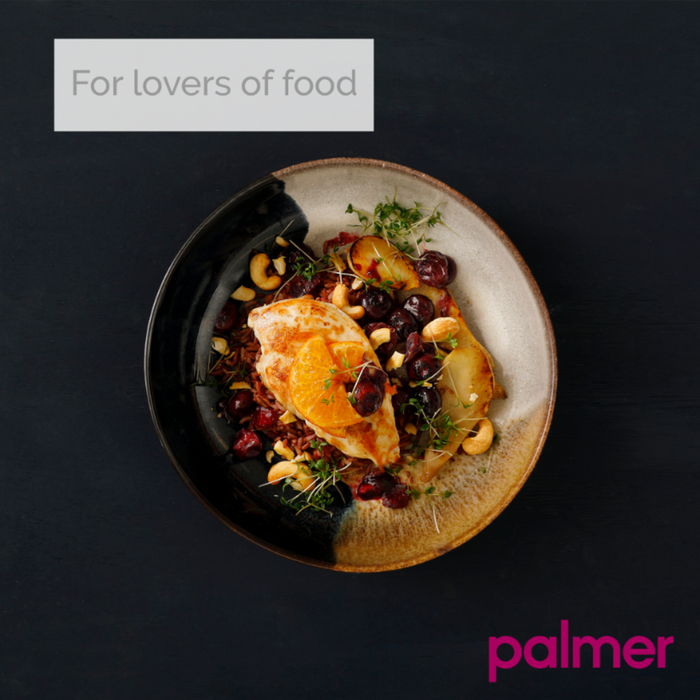 Palmer Kom Aquarel 15 cm 80 cl Beige Blauw Stoneware 2 stuks