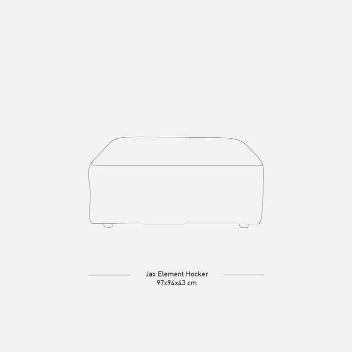 HKliving Jax Bank Element - Hocker - Geweven Stof - Naturel Melange