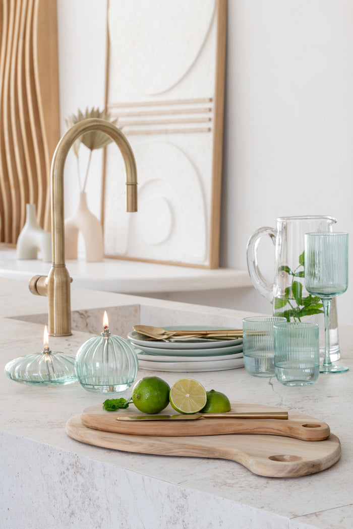 J-Line wijnglas Ralp - glas - groen - 6 stuks