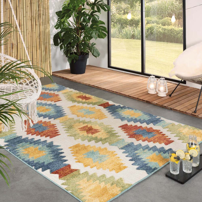 Boho&me Buitenkleed aztek - Verano multi - 80x150 cm