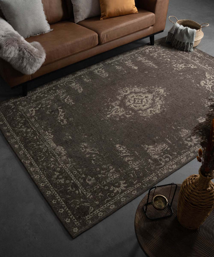 Heritaged Vintage vloerkleed Nomad - grijs|taupe - 200x290 cm