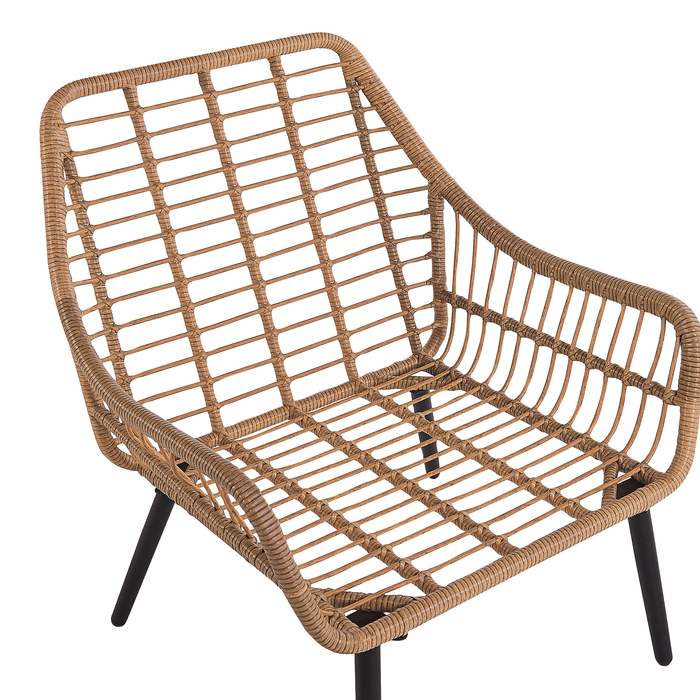 Beliani - LAURETO - Bistroset voor 2 - Natuurlijk - PE rotan