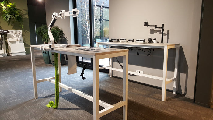 24Designs Hoge Bartafel En Statafel Block 200 X 60 X 110 Cm - Wit