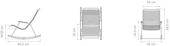 Click schommel kinderstoel zwart