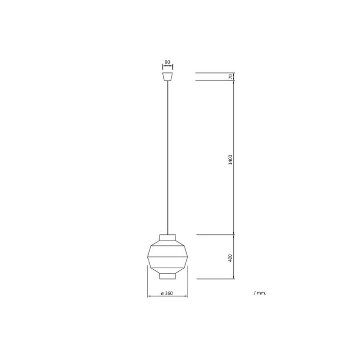 Bussandri Hanglamp modern - Metaal - Naturel
