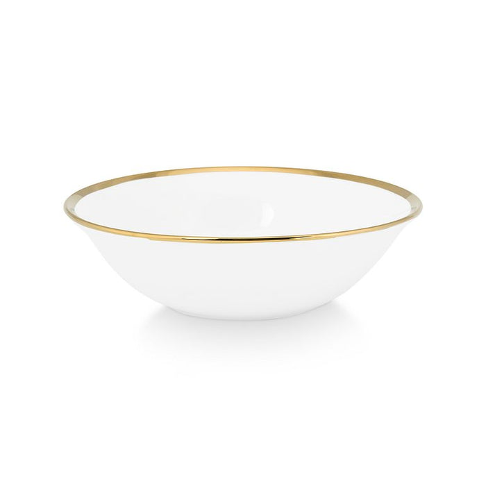 vtwonen Kommen - Set van 4 - Wit|Goud - Porselein - Ø 15cm