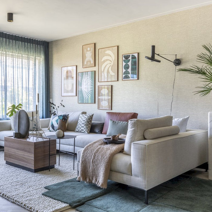 Basket vloerkleed 245x245 groen