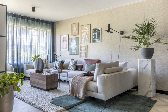 Basket vloerkleed 245x245 groen