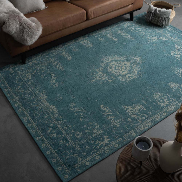 Heritaged Vintage vloerkleed Nomad - grijs|blauw - 70x140 cm