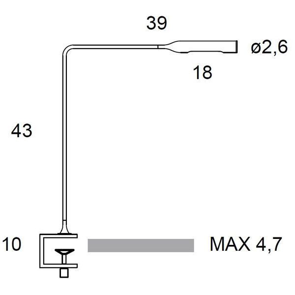 Flo Clamp klemlamp LED 3000K nikkel