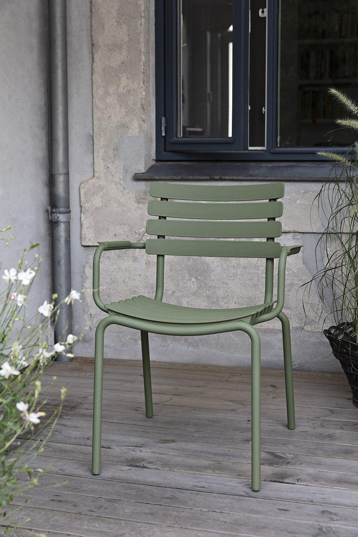 ReClips tuinstoel met armleuningen zwart