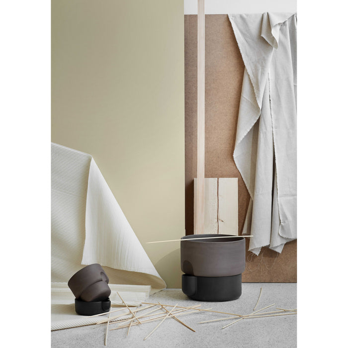 Oasis plantenbak medium Ø20.5 wit|terracotta