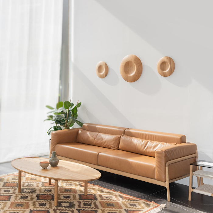 Fawn sofa 2-zits whitewash Dakar Leather Stone