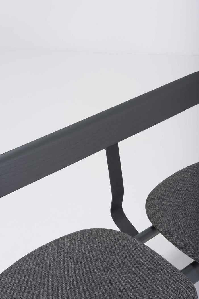 Ava bank Charcoal gelakt eiken, Main Line Flax Temple