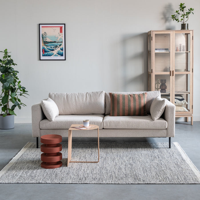 by fonQ Chess Wollen Vloerkleed 200 x 300 cm - Zwart/Wit