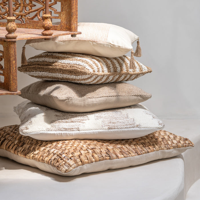 J-Line Kussen Geweven Polyester Beige