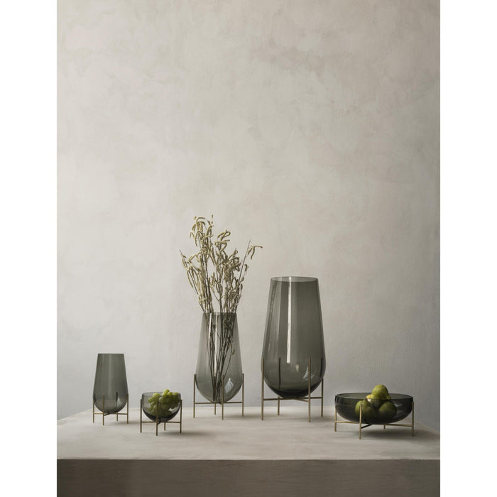 Audo Copenhagen Échasse fruitschaal large Ø29,5 Smoke | Brushed Brass