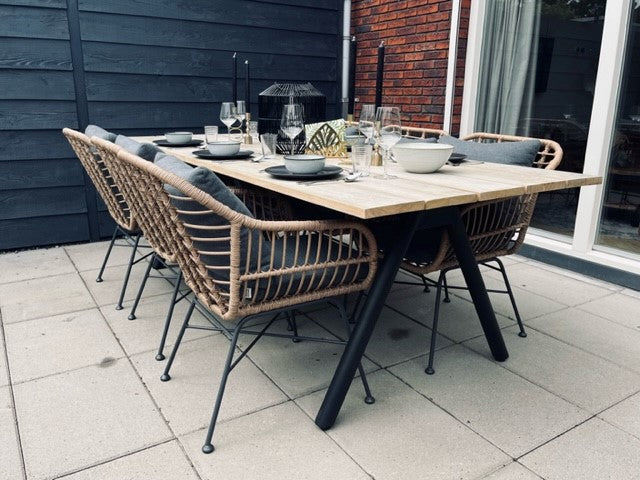 Garden Impressions Margriet natural|Nevada 240x100 cm. tuinset