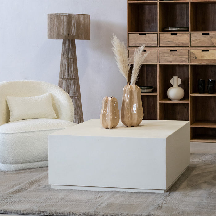 Giga Meubel - Salontafel Vierkant - Wit - 90 cm - Salontafel Evi