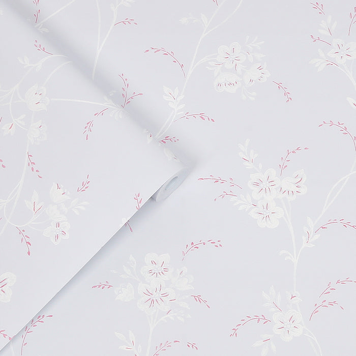 Laura Ashley Eva Floral Behang - Bloemen - 10mx52cm - Grijs