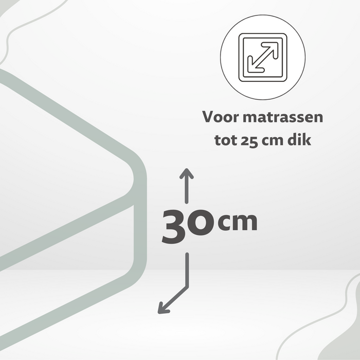 Ten Cate Katoensatijnen Hoeslaken - 180x220 - Mint