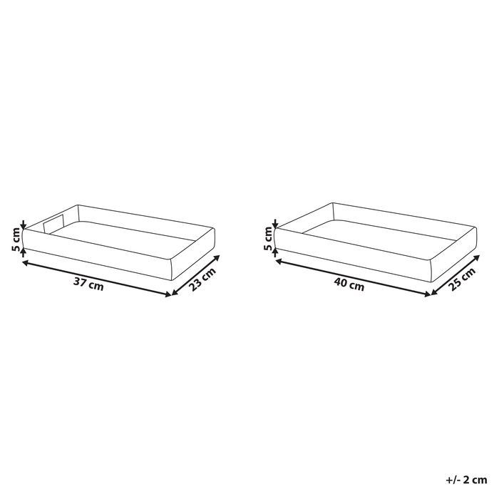 Beliani - KONTUM - Dienblad set van 2 - Licht - Waterhyacint