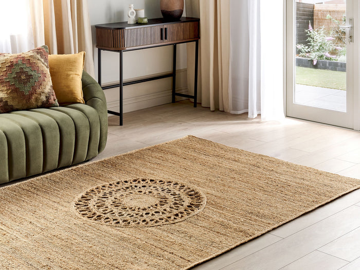 Beliani - BOGAZOREN - Vloerkleed - Beige - 160 x 230 cm - Jute