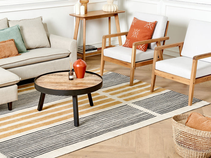 Beliani - KATRA - Vloerkleed - Geel - 200 x 300 cm - Katoen