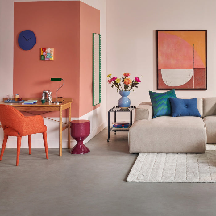 WOOOD Henry Bijzettafel - Metaal - Roze - 47x30x30