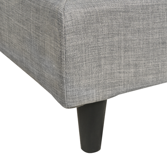 Beliani-FITOU -Tweepersoonsbed-Lichtgrijs-140 x 200 cm-Polyester