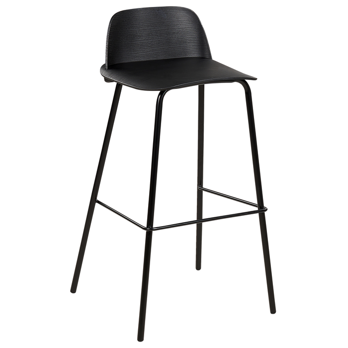 Beliani - MORA - Barkruk set van 4 - Zwart - Synthetisch