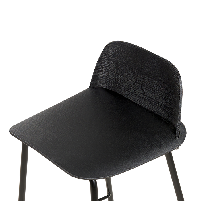 Beliani - MORA - Barkruk set van 4 - Zwart - Synthetisch