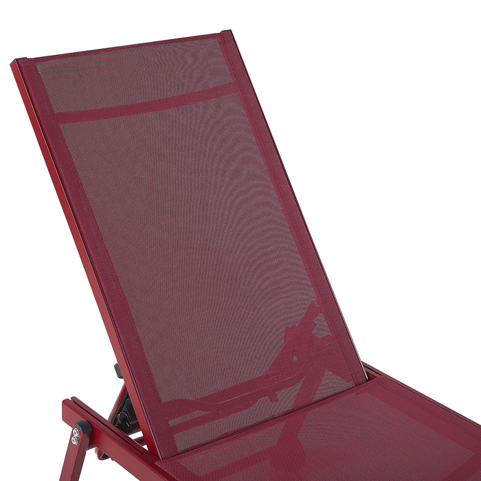 Beliani - PORTOFINO - Strandstoel - Rood - Aluminium