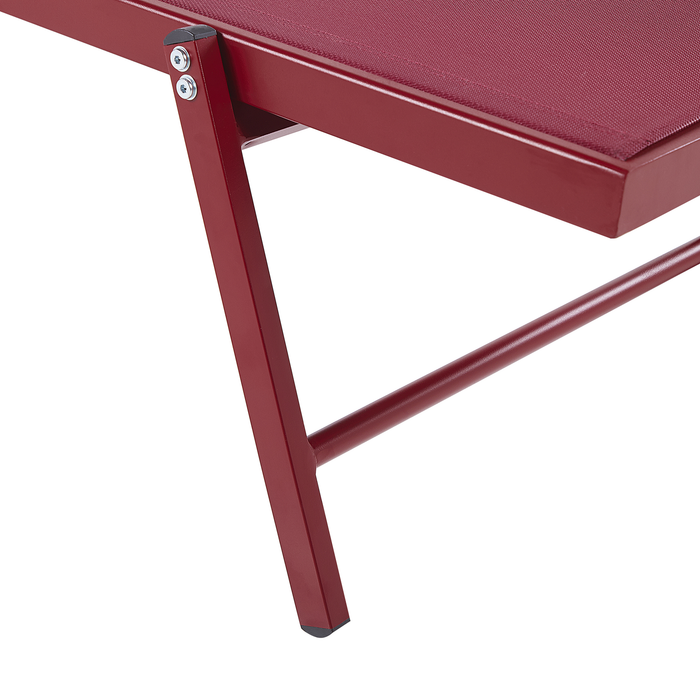Beliani - PORTOFINO - Strandstoel - Rood - Aluminium
