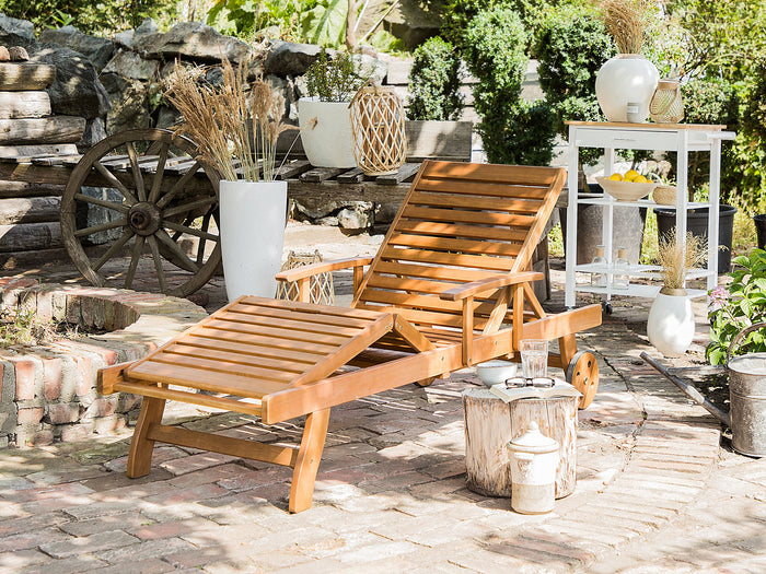 Beliani - JAVA - Strandstoel - Lichte houtkleur - Acaciahout