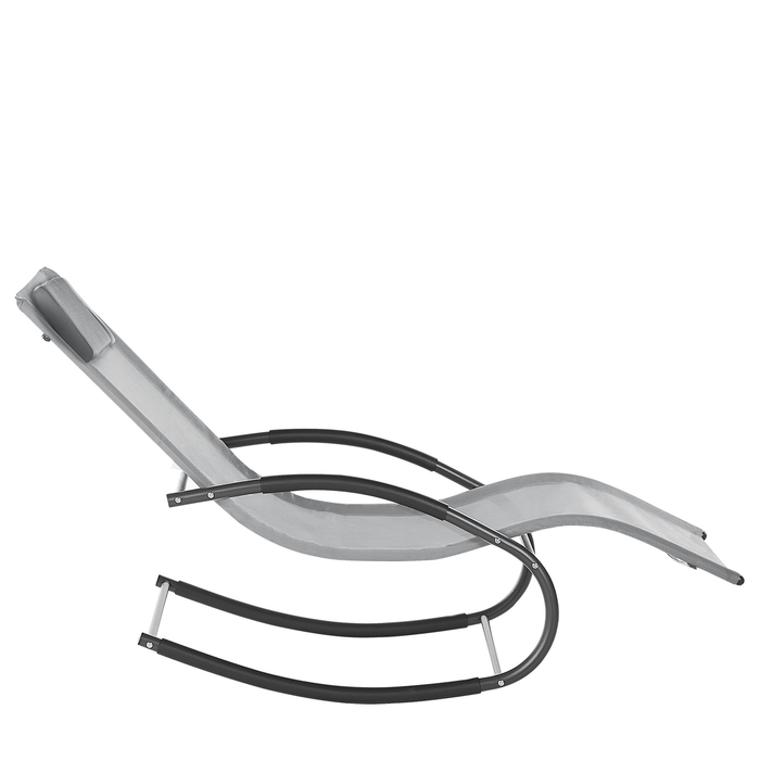 Beliani - CARANO II - Strandstoel - Lichtgrijs - Staal