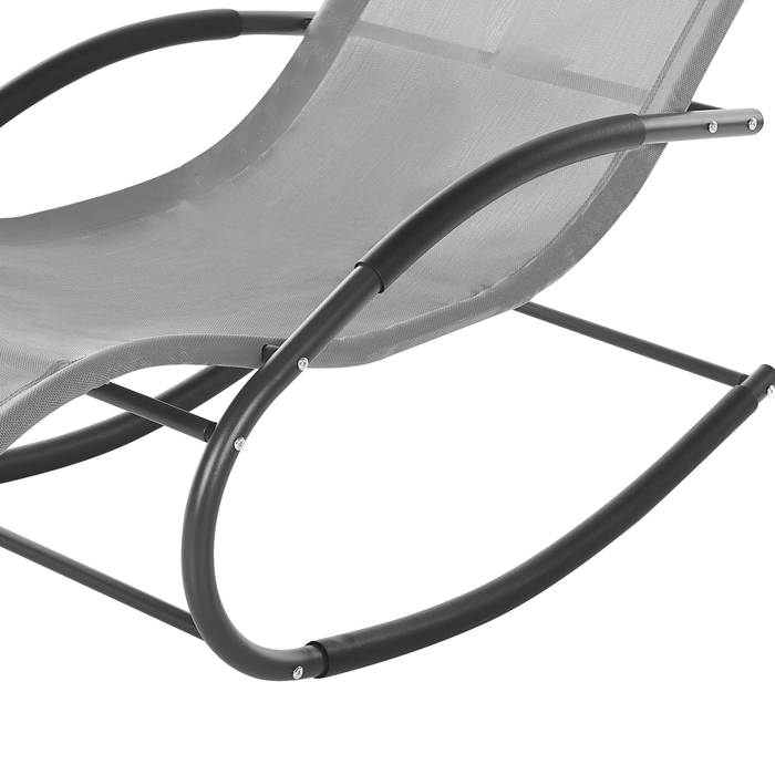 Beliani - CARANO II - Strandstoel - Lichtgrijs - Staal