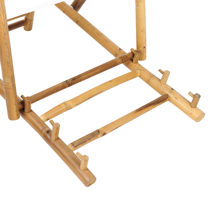 Beliani-ATRANI -Strandstoel set van 2-Lichte houtkleur-Bamboehout