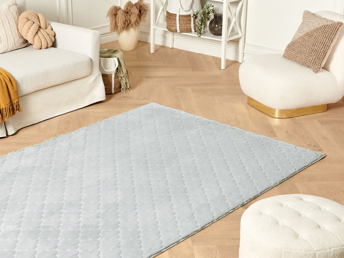 Beliani-GHARO-Shaggy vloerkleed-Lichtgrijs-160 x 230 cm-Polyester